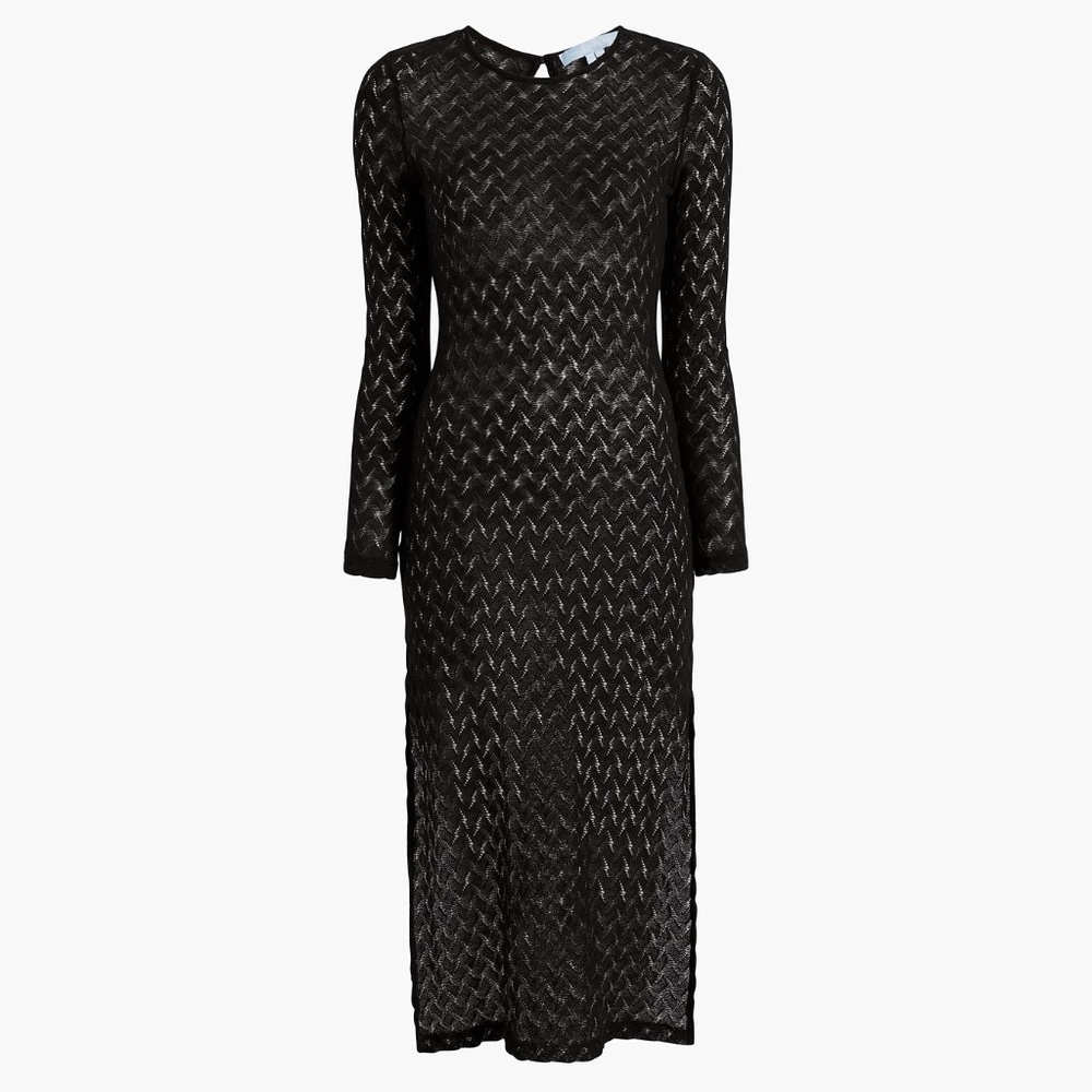 Hill House Home Enzo Dress Black Raschel Knit Coverup NWT - Picture 2 of 9